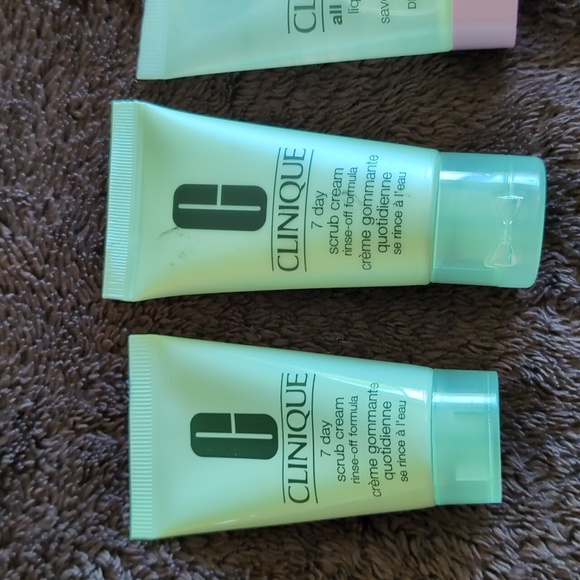 Clinique 7 day scrub cream & all about clean liquid facial soap mild, new - Picture 2 of 8